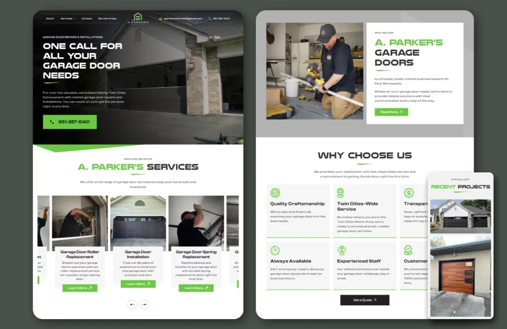 A parkers garage doors and maintenance