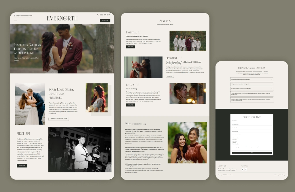 Evernorth films client website
